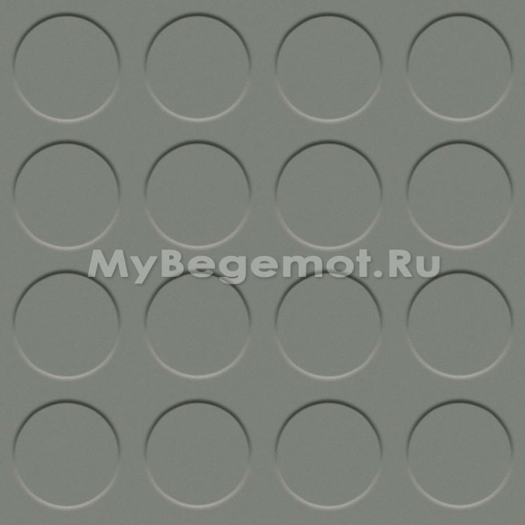Резиновая дорожка, рулонная резина ТЭП "Монетка" 1.2*10.0 м, серый